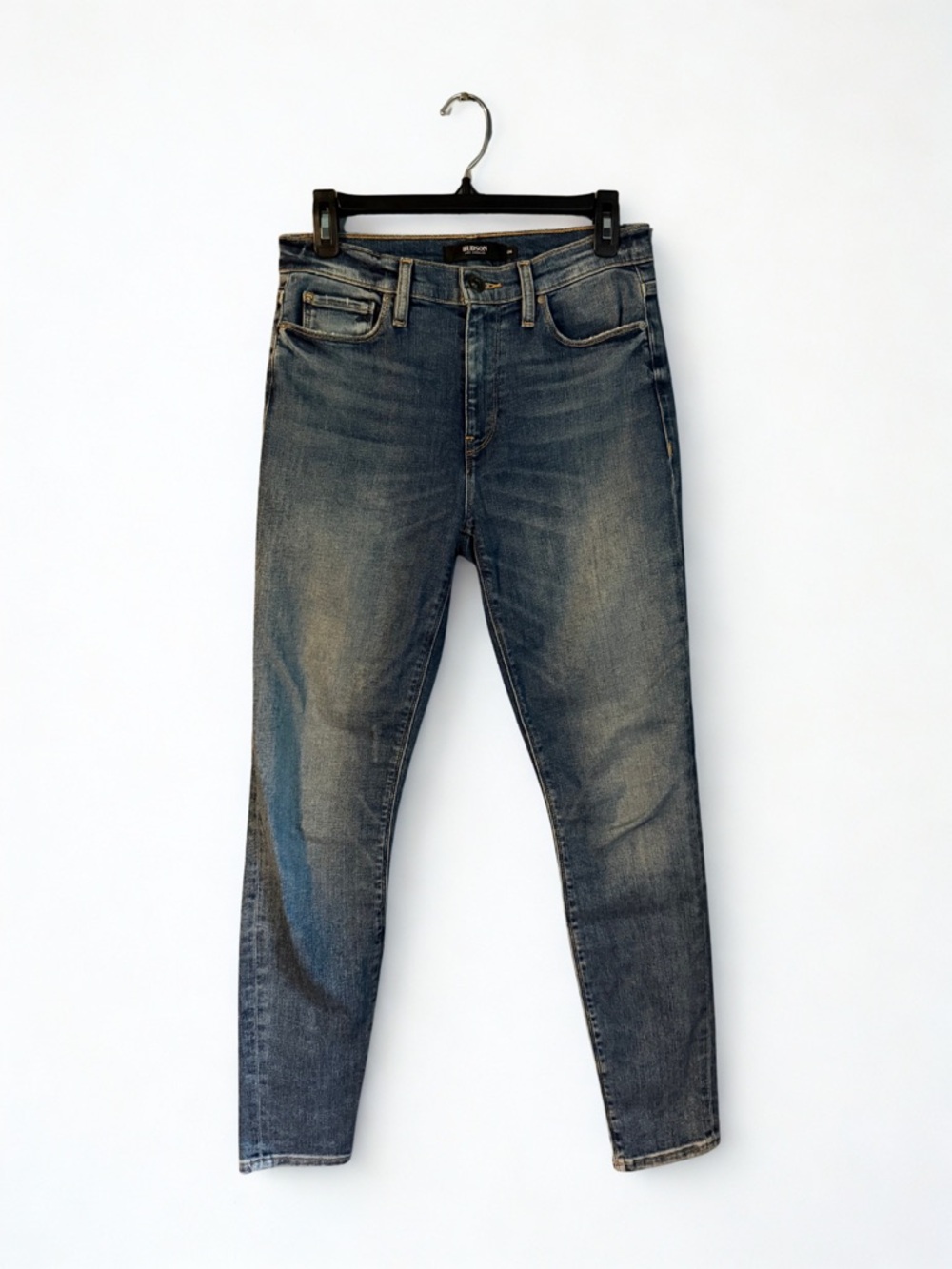 Hudson Jeans Distressed Blue Skinny Denim